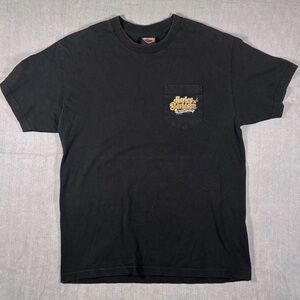 Vintage Harley-Davidson Suburban Motors Thiensville WI Black Pocket T-Shirt